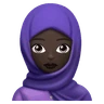 Woman With Headscarf: Dark Skin Tone Emoji 🧕🏿 image - Huawei Harmony OS style
