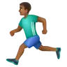 Man Running: Medium-Dark Skin Tone Emoji 🏃🏾‍♂️ image - WhatsApp style