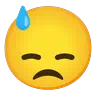 Downcast Face With Sweat Emoji 😓 image - Google Noto Color Animated style