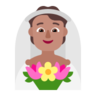 Person With Veil: Medium Skin Tone Emoji 👰🏽 image - Microsoft Classic 2D style