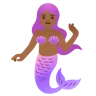 Mermaid: Medium-Dark Skin Tone Emoji 🧜🏾‍♀️ image - Google Noto Color style