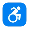 Symbol wózka inwalidzkiego Emoji ♿ image - Tossface style