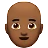 Man: Medium-Dark Skin Tone, Bald
