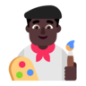 Man Artist: Dark Skin Tone Emoji 👨🏿‍🎨 image - Microsoft Classic 2D style