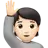 Person Raising Hand: Light Skin Tone