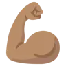 Flexed Biceps: Medium Skin Tone Emoji 💪🏽 image - Google Noto Color style