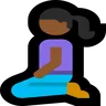 Woman Kneeling: Medium-Dark Skin Tone Emoji 🧎🏾‍♀️ image - Microsoft Windows 10 Segoe UI Emoji style
