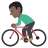 Person Biking: Dark Skin Tone