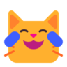 Twarz kota z łzami radości Emoji 😹 image - Microsoft Classic 2D style