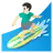 Man Surfing: Light Skin Tone