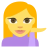 Préposé à un kiosque d’information Emoji 💁 image - EmojiTwo style