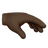 Palm Down Hand: Dark Skin Tone