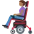 Woman In Motorized Wheelchair: Medium-Dark Skin Tone