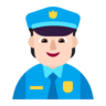 Police Officer: Light Skin Tone Emoji 👮🏻 image - Microsoft Classic 2D style