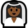 Person With Veil: Medium-Dark Skin Tone Emoji 👰🏾 image - Microsoft Windows 10 Segoe UI Emoji style