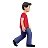 Man Walking Facing Right: Light Skin Tone