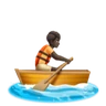 Person Rowing Boat: Dark Skin Tone Emoji 🚣🏿 image - Huawei Harmony OS style