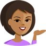 Person Tipping Hand: Medium Skin Tone Emoji 💁🏽 image - Facebook Messenger (2016) style