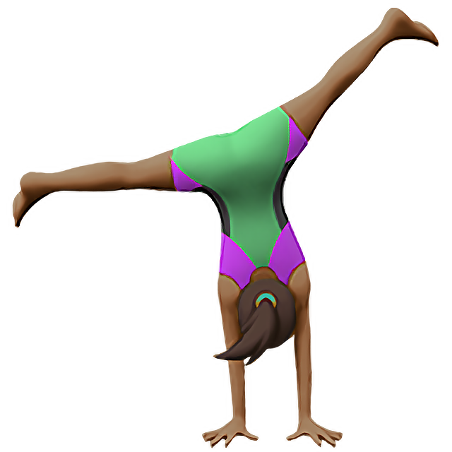 Woman Cartwheeling: Medium-Dark Skin Tone