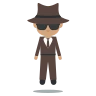 Person In Suit Levitating: Medium Skin Tone Emoji 🕴🏽 image - EmojiTwo style