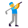Man Golfing Emoji 🏌️‍♂️ image - Microsoft Classic 2D style