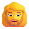 Woman: Beard Emoji 🧔‍♀️ image - Microsoft 3D Fluent style