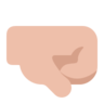 Right-Facing Fist: Medium-Light Skin Tone Emoji 🤜🏼 image - Microsoft Classic 2D style