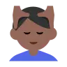 Man Getting Massage: Medium-Dark Skin Tone Emoji 💆🏾‍♂️ image - Tossface style