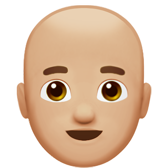 Man: Medium-Light Skin Tone, Bald