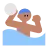 Man Playing Water Polo: Medium Skin Tone