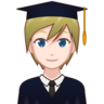 Student: Light Skin Tone Emoji 🧑🏻‍🎓 image - Emojidex style