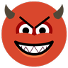 Rosto sorridente com chifres Emoji 😈 image - Skype style