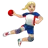 Woman Playing Handball: Medium-Light Skin Tone