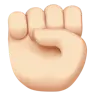 Raised Fist: Light Skin Tone Emoji ✊🏻 image - Apple style