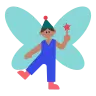 Man Fairy: Medium Skin Tone Emoji 🧚🏽‍♂️ image - Tossface style