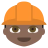 Construction Worker: Dark Skin Tone Emoji 👷🏿 image - EmojiTwo style
