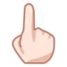 Backhand Index Pointing Up: Light Skin Tone Emoji 👆🏻 image - Emojidex style