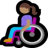 Woman In Manual Wheelchair: Medium Skin Tone Emoji 👩🏽‍🦽 image - Microsoft Windows 10 Segoe UI Emoji style