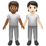 People Holding Hands: Medium-Dark Skin Tone, Light Skin Tone Emoji 🧑🏾‍🤝‍🧑🏻 image - Apple style