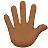 Hand With Fingers Splayed: Medium-Dark Skin Tone