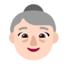 Old Woman: Light Skin Tone Emoji 👵🏻 image - Microsoft Classic 2D style