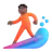 Person Surfing: Medium-Dark Skin Tone