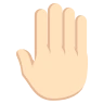 Raised Back Of Hand: Light Skin Tone Emoji 🤚🏻 image - EmojiTwo style