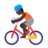 Person Biking: Dark Skin Tone