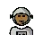 Man Astronaut: Medium-Dark Skin Tone