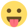 突き出した舌で顔をする Emoji 😛 image - EmojiTwo style