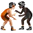 People Wrestling: Light Skin Tone, Dark Skin Tone