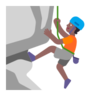 Person Climbing: Medium-Dark Skin Tone Emoji 🧗🏾 image - Microsoft Classic 2D style