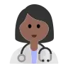 Woman Health Worker: Medium-Dark Skin Tone Emoji 👩🏾‍⚕️ image - Tossface style