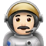 Man Astronaut: Light Skin Tone Emoji 👨🏻‍🚀 image - Apple style